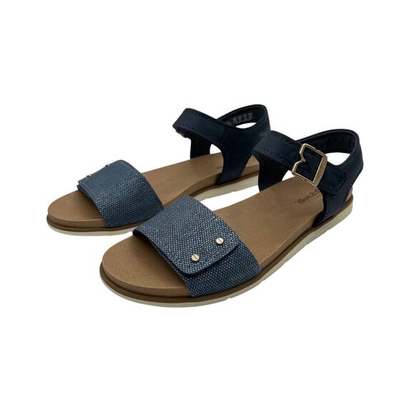 DR. SCHOLLS NICELY SUN ANKLE STRAP SANDALS OXIDE BLUE FAUX LEATHER WOMENS 9M - Picture 5 of 8